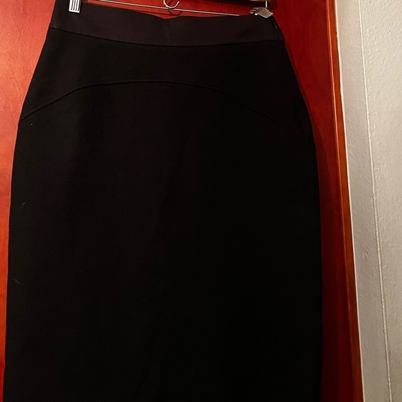 Diane von Furstenberg Woven Black Pencil Skirt Sz 10 Women - Picture 5 of 9